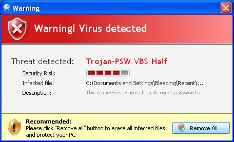 Warning! Virus detected